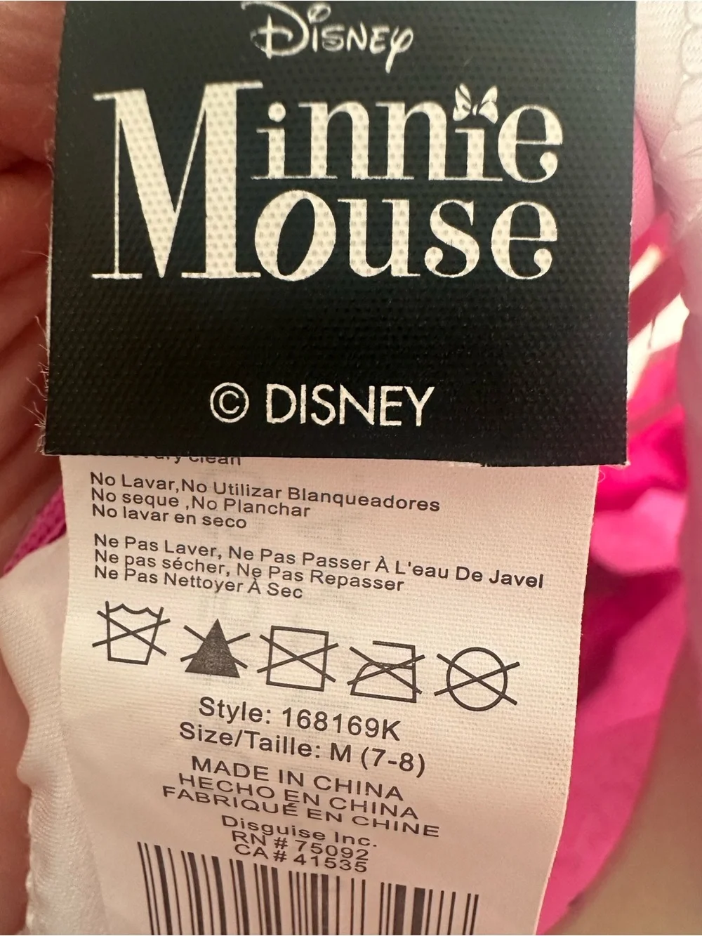 Disney Minnie Mouse Hot Pink Girls' Dress